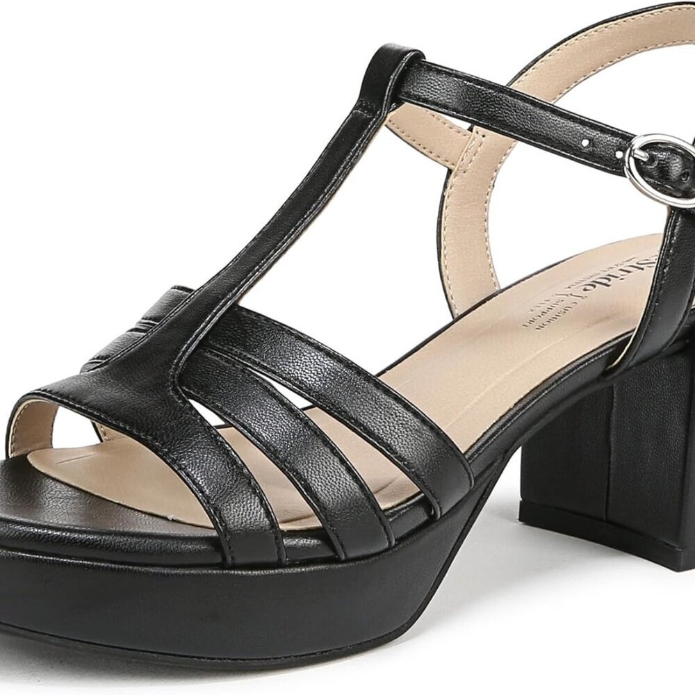 Women's Platform Sandals Synthetic Rubber Sole Buckle Strap Dressy Heel